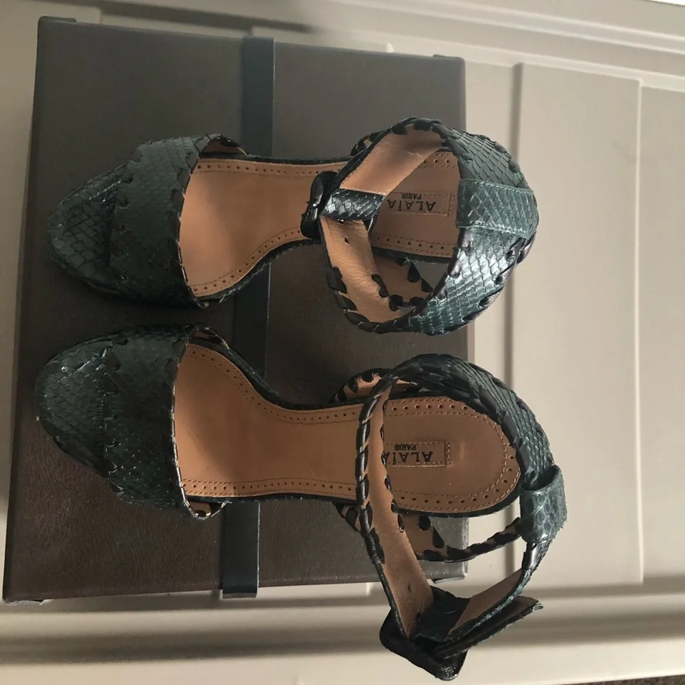 Alaia Python Platform Sandals 39 Worn Once